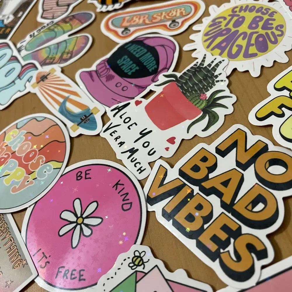 Vinyl Sticker Lot Waterproof Fun Sticker Bundle Holographic‎ Stickers - Picture 8 of 9